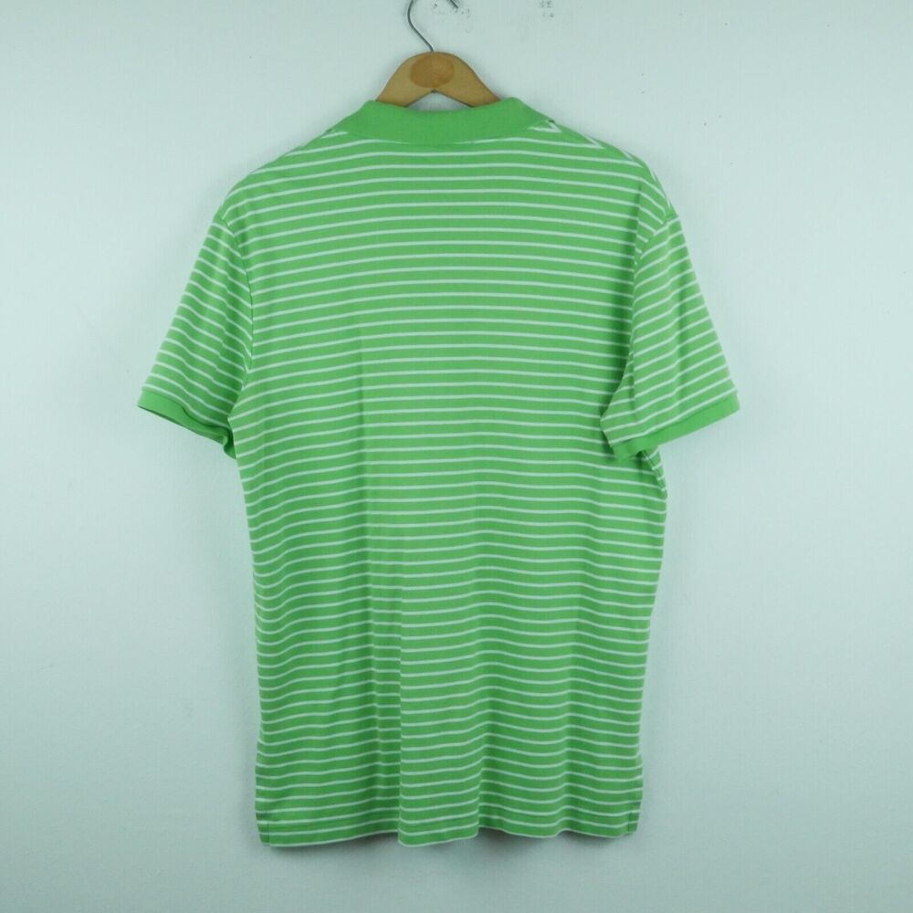Ralph Lauren Men's Large Polo Shirt Flesh Pony Green Stripe Preppy Country Club - Picture 5 of 5